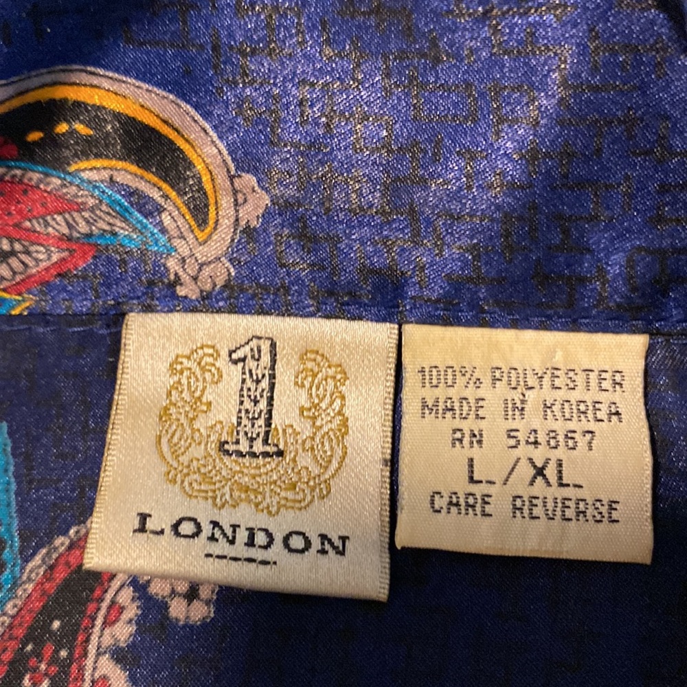 London Navy Blue Beautiful Paisley Design Pajamas Pants Set - Picture 12 of 15